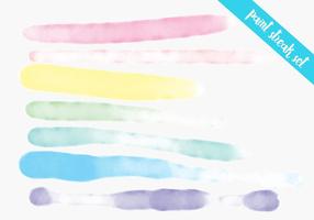 Paint Streak Bunte Aquarell Set vektor