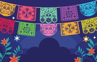 papel picado bakgrund vektor