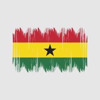 Ghana-Flaggenbuschstriche. Nationalflagge vektor