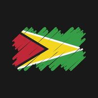 guyana flaggborste. National flagga vektor