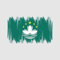 Macau-Flaggenbuschstriche. Nationalflagge vektor