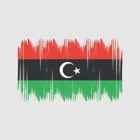 libyen flagge buschstriche. Nationalflagge vektor