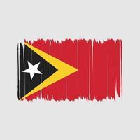 Pinselstriche der Osttimor-Flagge. Nationalflagge vektor