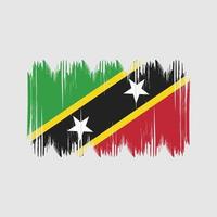 St. Kitts und Nevis Flagge Buschstriche. Nationalflagge vektor