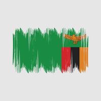 zambia flagga buske slag. nationell flagga vektor