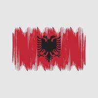 Albanien-Flagge Buschstriche. Nationalflagge vektor