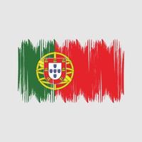 portugiesische flagge buschstriche. Nationalflagge vektor