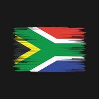 sydafrika flaggborste. National flagga vektor