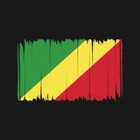 Pinselstriche der Kongo-Flagge. Nationalflagge vektor