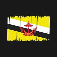 brunei flagga penseldrag. National flagga vektor