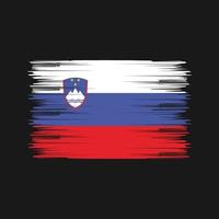 slovenien flaggborste. National flagga vektor