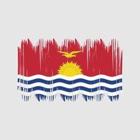 Kiribati-Flagge Buschstriche. Nationalflagge vektor