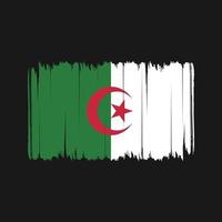 Pinselstriche der algerischen Flagge. Nationalflagge vektor