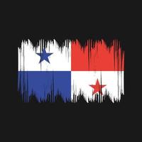 Panama-Flagge Buschstriche. Nationalflagge vektor