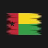 Flaggenvektor von Guinea-Bissau. Nationalflagge vektor
