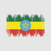 Äthiopien Flagge Buschstriche. Nationalflagge vektor