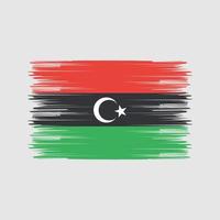 libyens flagga borste. National flagga vektor