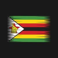 zimbabwe flaggvektor. National flagga vektor