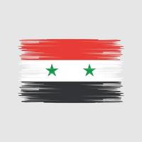 syrien flaggborste. National flagga vektor