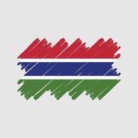 Bürste mit Gambia-Flagge. Nationalflagge vektor