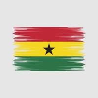 ghana flag pinsel. Nationalflagge vektor