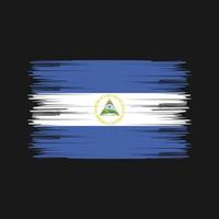 nicaragua flaggborste. National flagga vektor