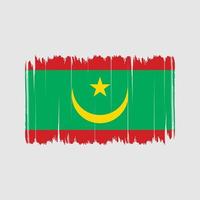 Mauretanien Flagge Pinselstriche. Nationalflagge vektor