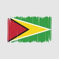 guyana flagga penseldrag. National flagga vektor