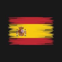 spaniens flagga borste. National flagga vektor