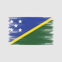 Flaggenpinsel der Salomonen. Nationalflagge vektor