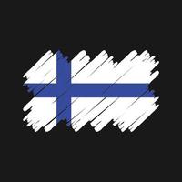 finlands flaggborste. National flagga vektor