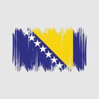 Buschstriche mit Bosnien-Flagge. Nationalflagge vektor