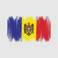 moldavien flagga buske slag. nationell flagga vektor