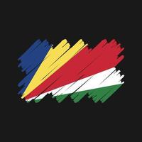 seychellerna flaggborste. National flagga vektor
