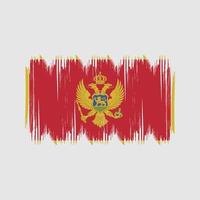 montenegro flag buschstriche. Nationalflagge vektor