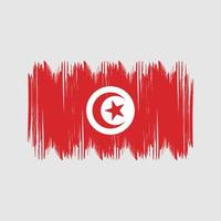 tunisien flagga buske slag. nationell flagga vektor