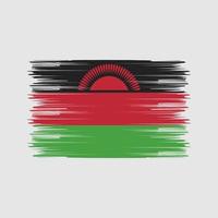 Malawi-Flagge-Pinsel. Nationalflagge vektor