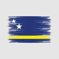 Bürste der Curaçao-Flagge. Nationalflagge vektor
