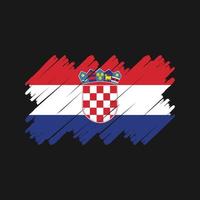 kroatisk flaggborste. National flagga vektor