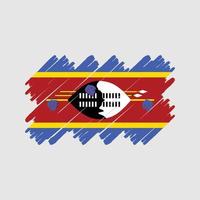 Bürste der Swasiland-Flagge. Nationalflagge vektor