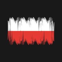 polnische flagge buschstriche. Nationalflagge vektor