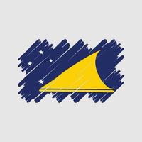 tokelau flagga borste. National flagga vektor