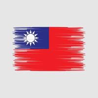 Bürste der Taiwan-Flagge. Nationalflagge vektor