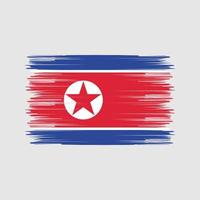 Bürste der Nordkorea-Flagge. Nationalflagge vektor