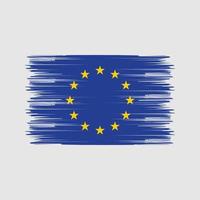 Bürste der europäischen Flagge. Nationalflagge vektor