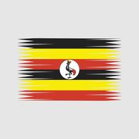 uganda flagga vektor. National flagga vektor