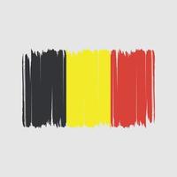 belgische flagge pinselstriche. Nationalflagge vektor