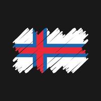 Färöarnas flaggborste. National flagga vektor