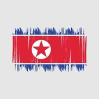 nordkorea flagge buschstriche. Nationalflagge vektor