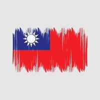 taiwan flagga buske slag. nationell flagga vektor